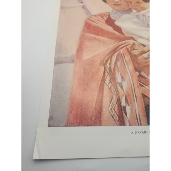 Print A Navajo Madonna & Voices of the Night Frank Tenney Johnson Art 13x10 - Picture 5 of 12